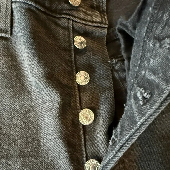 Levi Ribcage Straight Ankle Jeans - Black - Picture 3 of 6